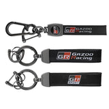 Toyota GR Sport Gazoo Racing Logo Leather Car Keychain Key Ring