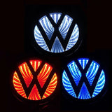 For Volkswagen VW Golf Polo Beetle CC MK7 MK5 Jetta Tiguan Touran Passat 3D LED Car Front Emblem Badge Bright Sticker Accessories
