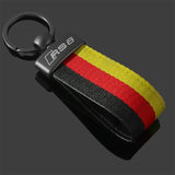 Audi S3 S4 S5 S6 S7 S8 RS3 RS4 RS5 RS6 RS7 RS8 Car Logo Nylon Webbing Keychain Pendant