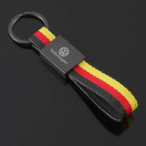 For Volkswagen VW R Logo Teramont Santana Tiguan R32 T5 Bora Golf 5 6 7 Jetta POLO Car Keychain Logo Keyring Key Pendant Key Fob Decoration