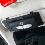 For Chrysler  Voyager Delta Grand 200c 300c Pacifica Sebring PT Cruiser Multifunctional Tissue Box Vehicle Sun Visor Storage Bag