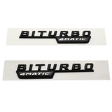 1Pair Mercedes Benz BITURBO 4MATIC 2014-2016 ABS Car Rear Sticker