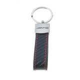 Mercedes Benz AMG Logo Metal Car Keychain Carbon Leather Keyring Pendant