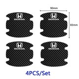 Honda Carbon Fiber Car Door Bowl Handle Anti-collision Protective Stickers Scratches Film