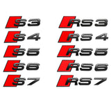 Car Rear Trunk Emblem Sticker Decals for Audi S3 S4 S5 S6 S7 RS3 RS4 RS5 RS6 RS7 SQ3 SQ5 SQ7 SQ8