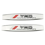 2pcs Toyota TRD Metal Car Fender Side Badge Decal Rear Emblem Sticker