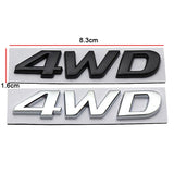 Hyundai 4WD Logo Metal Car Rear Sticker Decal Trunk Emblem Badge