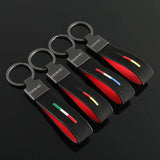 Honda DOHC Logo Suede Car Keychain Pendant Key Chain Holder