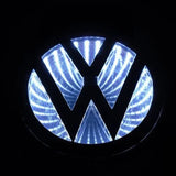 For Volkswagen VW Golf Polo Beetle CC MK7 MK5 Jetta Tiguan Touran Passat 3D LED Car Front Emblem Badge Bright Sticker Accessories