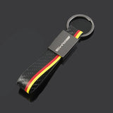 Mercedes Benz AMG Carbon Leather Car Key Chain Holder Keyring Pandant