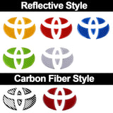 Reflective Decals Car Front Rear Emblem Sticker Decals for Toyota