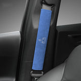 2pcs/set Mitsubishi Suede Car Safety Belt Pads Shoulder Covers