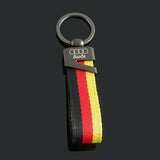 Audi Nylon Webbing Metal Car Keychain