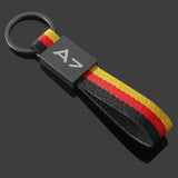 Audi A4L A6L A8L A3 A5 A7 Car Logo Metal Keychain Keyring Pendant