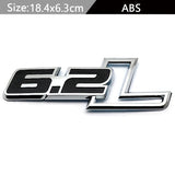 Ford 6.2L Logo Metal Car Rear Sticker Auto Body Side Fender Emblem Badge Decal
