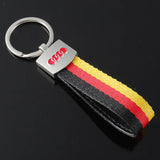 Audi Logo Metal Nylon/Oxford webbing Car Keychain Pendant
