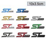 10x3.5cm Ford ST Line Metal Car Side Sticker Trunk Emblem Badge Decal