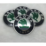 4pcs/set 60mm/65mm Skoda VRS Car Wheel Center Hub Sticker Decal