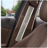 2pcs 33cm Hyundai Logo Suede Car Seat Safety Belt Pads Shoulder Protection Cover