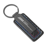 BMW M Power Car Logo Carbon Leather Metal Keyring