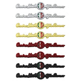 2pcs Alfa Romeo Metal Car Body Sticker Emblem Badge Decal