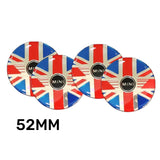 4pcs/set 52mm MINI Cooper Car Wheel Center Hub Cap Sticker Decal