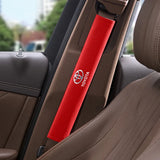 2pcs 33cm Toyota Crown Logo Suede Car Seat Safety Belt Pads Shoulder Protection Cover