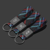 Volkswagen VW R Logo Oxford Webbing Car Keychain Pendant Key Chain Holder