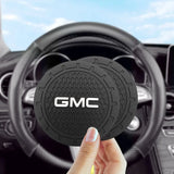 2pcs/set GMC Logo PVC Waterproof Car Water Coaster
