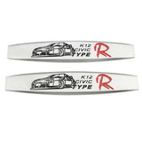 2pcs Honda Mugen Typer Logo Metal Car Fender Side Badge Decal Rear Emblem Sticker