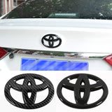 Carbon Fiber Car Rear Trunk Emblem Badge Sticker for Toyota