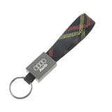 Audi Car Logo Metal Oxford Webbing Keyring