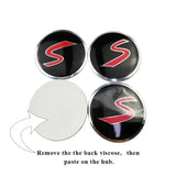 4pcs/set 56mm MINI Cooper Car Wheel Center Hub Cap Sticker Decal