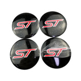 4pcs 56mm Ford Wolf Shelby RS ST Car Wheel Center Hub Cap Sticker Decal