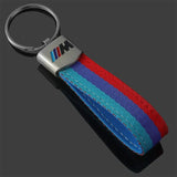BMW M Power Metal Car Keyring Nylon Webbing Key Chain Holder Pendant