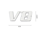 3D Metal V6 V8 Car Sticker Emblem Rear Badge for Toyota