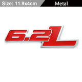 Ford 6.2L Logo Metal Car Rear Sticker Auto Body Side Fender Emblem Badge Decal