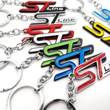 Ford ST Line Logo Metal Car Keychain Keyring