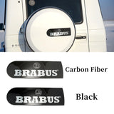 Mercedes Benz Brabus Black Carbon Fiber Car Rear Spare Tire Cover Sticker Badge