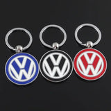 For Volkswagen VW Passat B5 B6 Polo Tiguan Beetle Caddy Golf 5 Jetta Touareg Touran Car Badge Key Chain Keyring Auto Metal Keychain Pendant