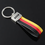 Audi Logo Metal Nylon/Oxford webbing Car Keychain Pendant