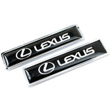2pcs/set Lexus Logo Metal Car Side Sticker Auto Emblem Badge