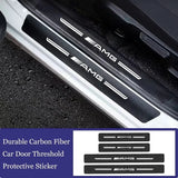 Mercedes Benz AMG Carbon Fiber Car Door Threshold Scratch Proof Sticker Decal