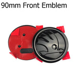 80/90mm ABS Skoda Car Front Hood Emblem Rear Badge Sticker Steering Wheel Decal