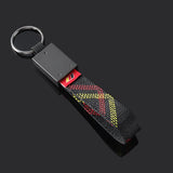 Audi Car Logo Metal Oxford Webbing Keyring