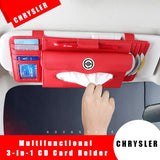For Chrysler  Voyager Delta Grand 200c 300c Pacifica Sebring PT Cruiser Multifunctional Tissue Box Vehicle Sun Visor Storage Bag