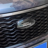 3pcs Stainless Steel Car Steering Wheel Sticker Auto Front Head Decal Rear Emblem Badge for Ford Edge Escape Fiesta Transit Ranger Roush Fusion Focus Mondeo Kuga Auto Steering Wheel Logo