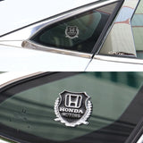 2PCS Honda Metal Car Rear Sticker Shield Trunk Emblem Badge Decal