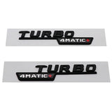 1Pair Mercedes Benz TURBO 4MATIC 2017-2021 ABS Car Rear Sticker