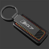 Audi Q3 Q5 Q7 SQ3 SQ5 SQ7 Q2L Q5L Car Logo Leather Keychain Pendant Keyring